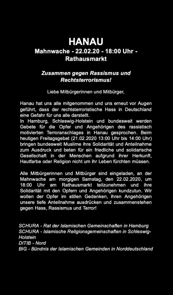 rechtsradikaler Terroranschlag in Hanau